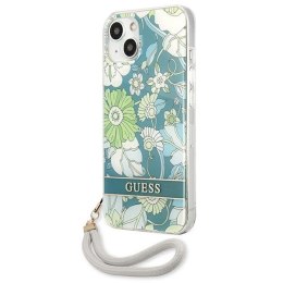 Guess Flower Cord - Cover for iPhone 13 (Green)