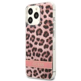 Guess Leopard Electro Stripe - Cover for iPhone 13 Pro Max (Pink)