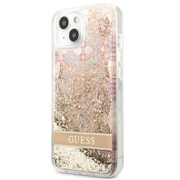 Guess Liquid Glitter Paisley - Cover for iPhone 13 mini (Gold)