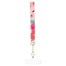 Rifle Paper Phone Wristlet - Universal phone lanyard (Garden Party Blush)