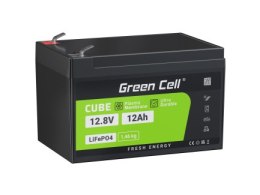 Green Cell - LiFePO4 12V 12.8V 12Ah battery for photovoltaic systems, motorhomes and boats