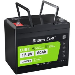 Green Cell - LiFePO4 12V 12.8V 60Ah battery for photovoltaic systems, motorhomes and boats