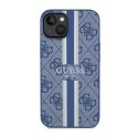 Guess 4G Printed Stripes MagSafe - Case for iPhone 14 Plus (Blue)