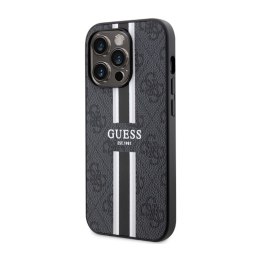 Guess 4G Printed Stripes MagSafe - Case for iPhone 14 Pro (Black)