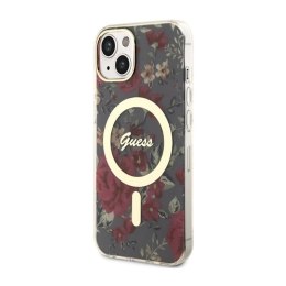 Guess Flower MagSafe - Case for iPhone 14 Plus (Green)