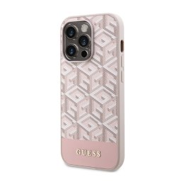Guess GCube Stripes MagSafe - Case for iPhone 14 Pro Max (Pink)