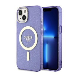 Guess Glitter Gold MagSafe - Case for iPhone 14 (Purple)