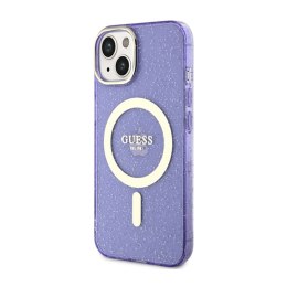 Guess Glitter Gold MagSafe - Case for iPhone 14 (Purple)