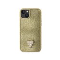 Guess Rhinestone Triangle - Case for iPhone 14 (Gold)