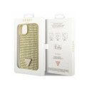 Guess Rhinestone Triangle - Case for iPhone 14 (Gold)