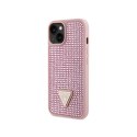 Guess Rhinestone Triangle - Case for iPhone 14 Plus (Pink)