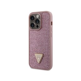 Guess Rhinestone Triangle - Case for iPhone 14 Pro (Pink)