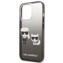 Karl Lagerfeld Gradient Ikonik Karl & Choupette - Case for iPhone 13 Pro (Black)