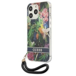 Guess Flower Cord - Cover for iPhone 13 Pro (Blue)
