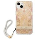 Guess Flower Cord - Cover for iPhone 13 mini (Gold)