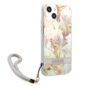 Guess Flower Cord - Cover for iPhone 13 mini (Purple)