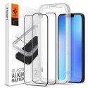 Spigen Alm Glass FC 2-Pack - Tempered Glass iPhone 14 / iPhone 13 / iPhone 13 Pro 2 pieces (Black)