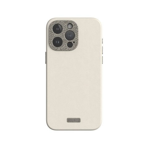 Moshi Napa MagSafe - Leather case for iPhone 15 Pro Max (Eggnog White)