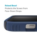 Presidio2 Grip - Case for iPhone 15 Plus / 14 Plus with MICROBAN coating (Coastal Blue / Black / White)