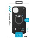 Speck Presidio2 Grip + MagSafe - Case for iPhone 14 Plus with MICROBAN coating (Black / Black / White)