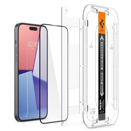 Spigen GLAS.TR EZ FIT FC - Toughened Glass for iPhone 15 (Black Frame)