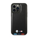 BMW Leather Hot Stamp Tricolor MagSafe - Case for iPhone 14 Pro Max (Black)