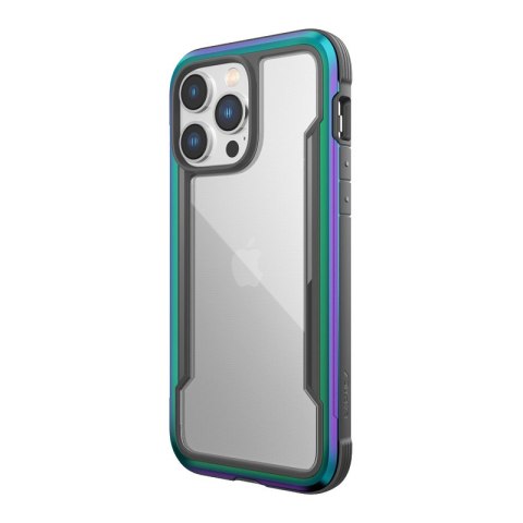 X-Doria Raptic Shield - Aluminum Case for iPhone 14 Pro Max (Drop-Tested 3m) (Iridescent)