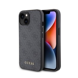 Guess 4G Metal Gold Logo - Case for iPhone 15 (Grey)
