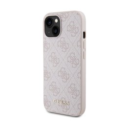 Guess 4G Metal Gold Logo - Case for iPhone 15 Plus (Pink)
