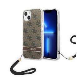Guess 4G Print Cord - Case for iPhone 14 Plus (Brown)