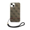 Guess 4G Print Cord - Case for iPhone 14 Plus (Brown)