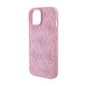 Guess Leather 4G Stamped - iPhone 15 Case (pink)