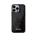 Guess Sequin Script Metal - Case for iPhone 15 Pro Max (Black)