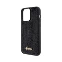 Guess Sequin Script Metal - Case for iPhone 15 Pro Max (Black)