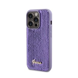 Guess Sequin Script Metal - Case for iPhone 15 Pro Max (purple)