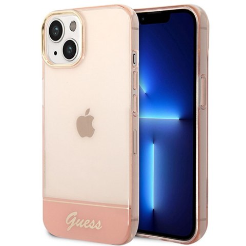 Guess Translucent - Case for iPhone 14 Plus (Pink)