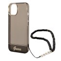 Guess Translucent Pearl Strap - Case for iPhone 14 Plus (Black)