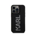 Karl Lagerfeld 3D Rubber Glitter Logo - Case for iPhone 15 Pro (Black)