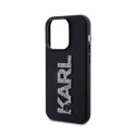 Karl Lagerfeld 3D Rubber Glitter Logo - Case for iPhone 15 Pro (Black)