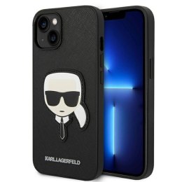 Karl Lagerfeld Saffiano Karl Head Patch Case iPhone 14 Plus (Black)