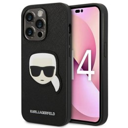 Karl Lagerfeld Saffiano Karl Head Patch Case iPhone 14 Pro (Black)