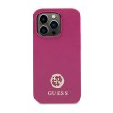 Guess 4G Strass Metal Logo - Case for iPhone 15 Pro (pink)