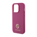 Guess 4G Strass Metal Logo - Case for iPhone 15 Pro (pink)