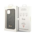 Guess Glitter Flakes Metal Logo Case - Case for iPhone 14 Plus (Green)