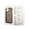 Guess Gold Outline Translucent MagSafe - Case for iPhone 14 (Black)