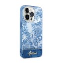Guess Porcelain Collection - Case for iPhone 14 Pro (Blue)