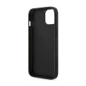 Guess Saffiano Metal Logo Stripes - Case for iPhone 14 Plus (Black)