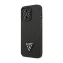 Guess Saffiano Triangle Logo Case - Case for iPhone 14 Pro (Black)
