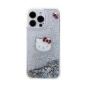 Hello Kitty Liquid Glitter Charms Kitty Head - iPhone 15 Pro Max Case (silver)