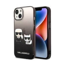 Karl Lagerfeld Gradient Ikonik Karl & Choupette - Case for iPhone 14 Plus (Black)